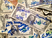 Bloody Mary's money wall