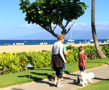 On the beach path with Kea Aloha